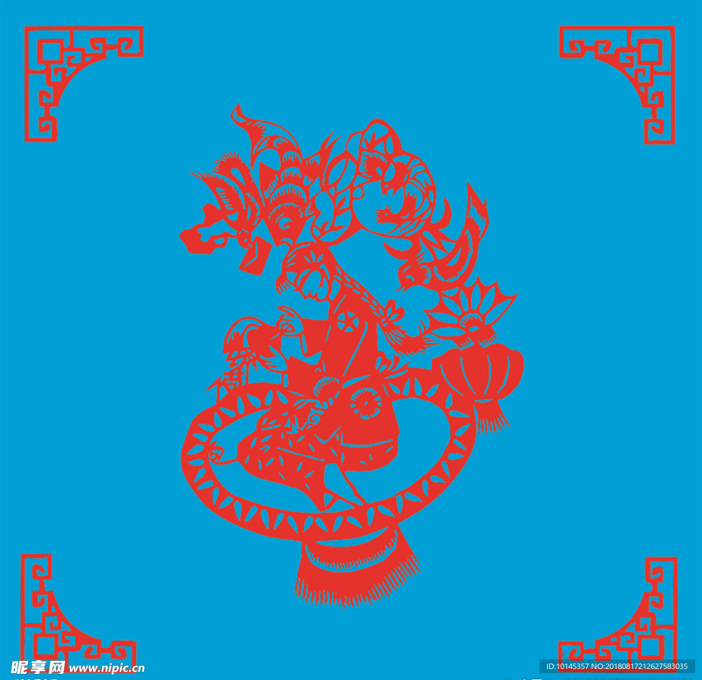 盼哥哥剪纸
