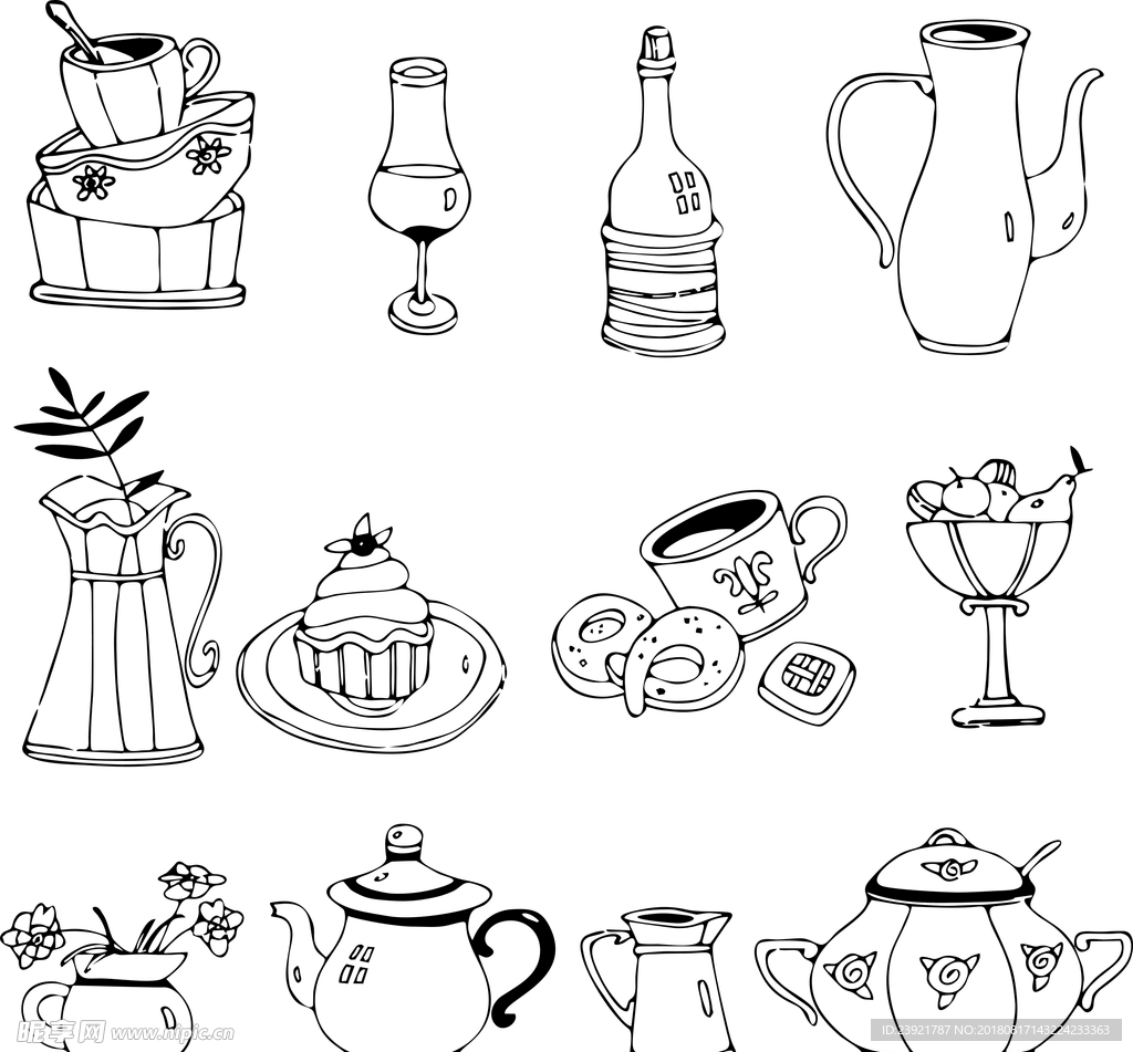茶具设计图__广告设计_广告设计_设计图库_昵图网nipic.com