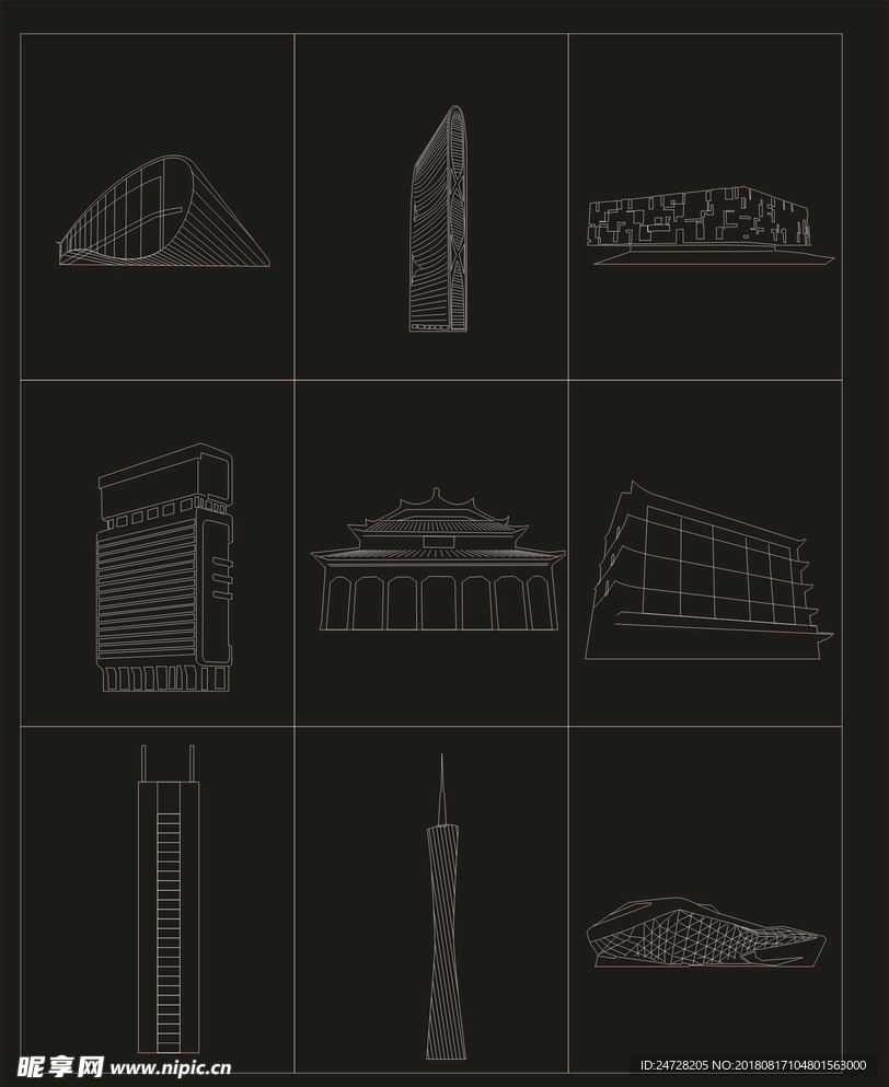 广州建筑线条