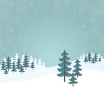 矢量圣诞节森林白雪背景