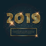 矢量金色2019