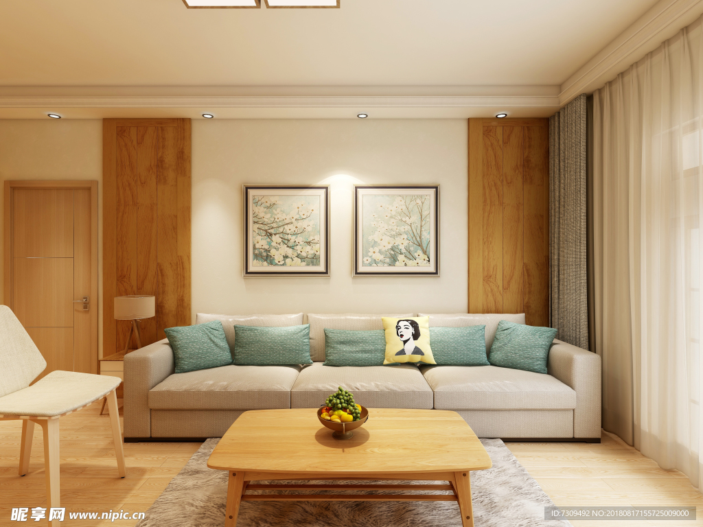 日式风格客厅装修效果图