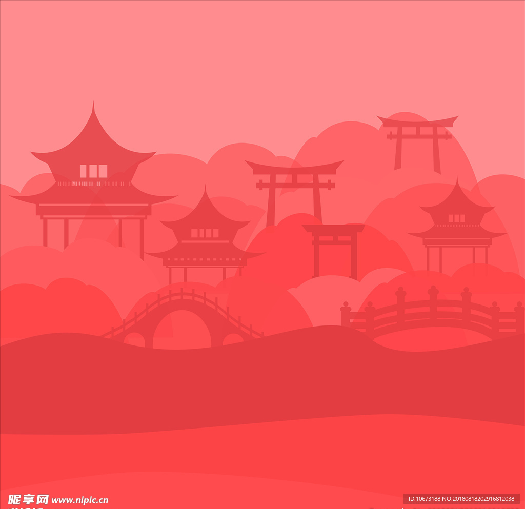 矢量红色背景