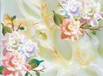 玉雕栀子花开牡丹玫瑰蜻蜓背景墙