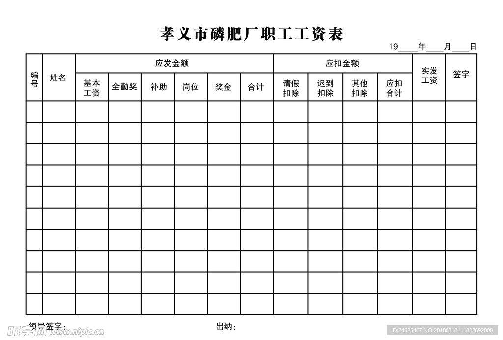 工资表