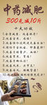 中药减肥展架画面