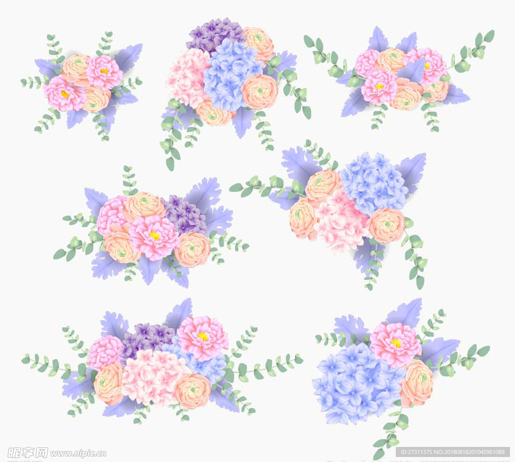 矢量花纹碎花背景
