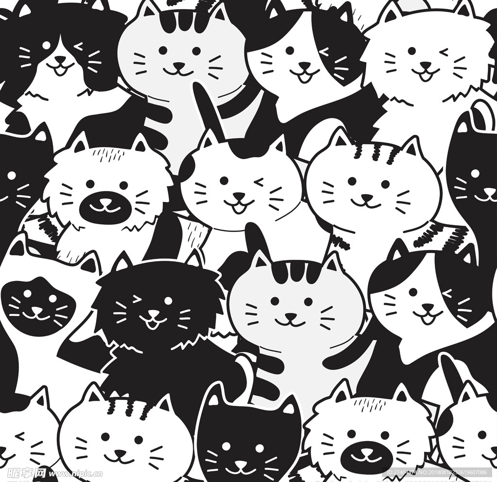 手绘猫