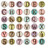 圆点字母数字EPS分层