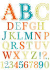 矢量字母数字EPS分层