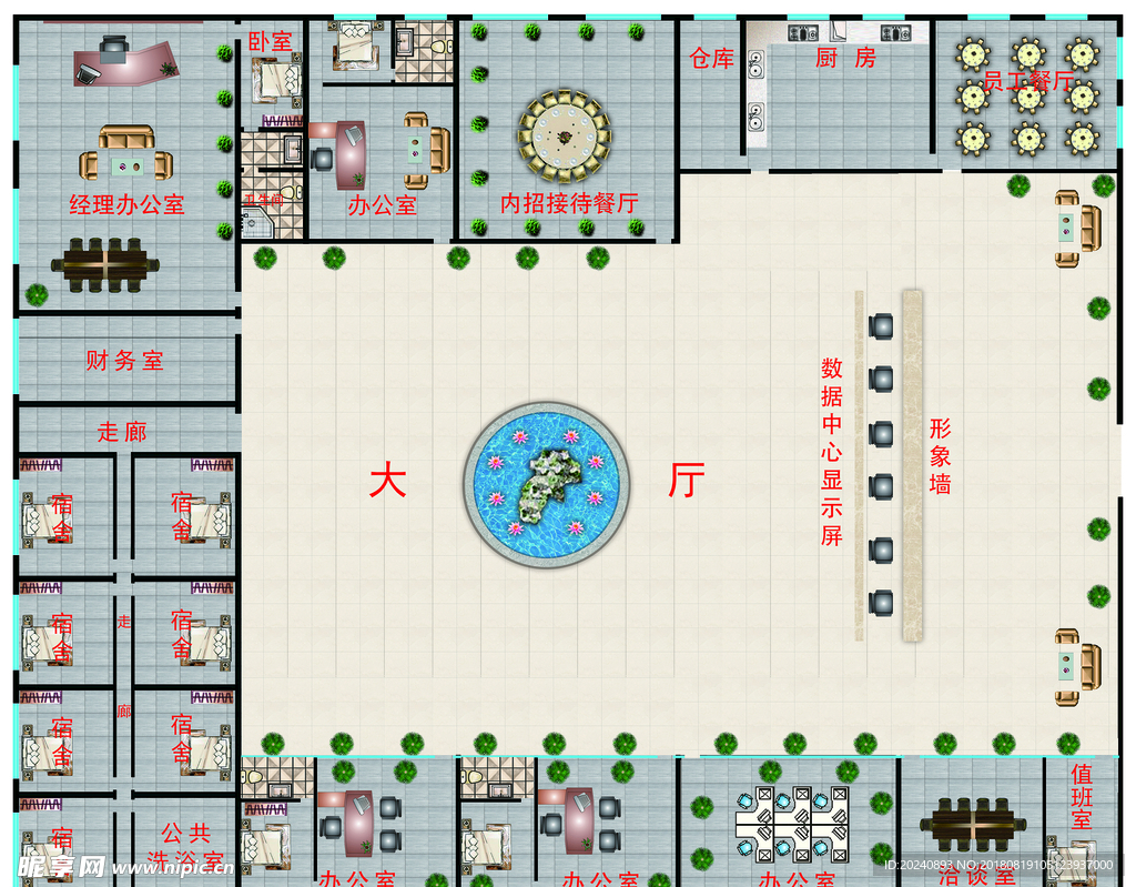 大厅平面图