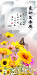 家和富贵花卉玄关背景墙