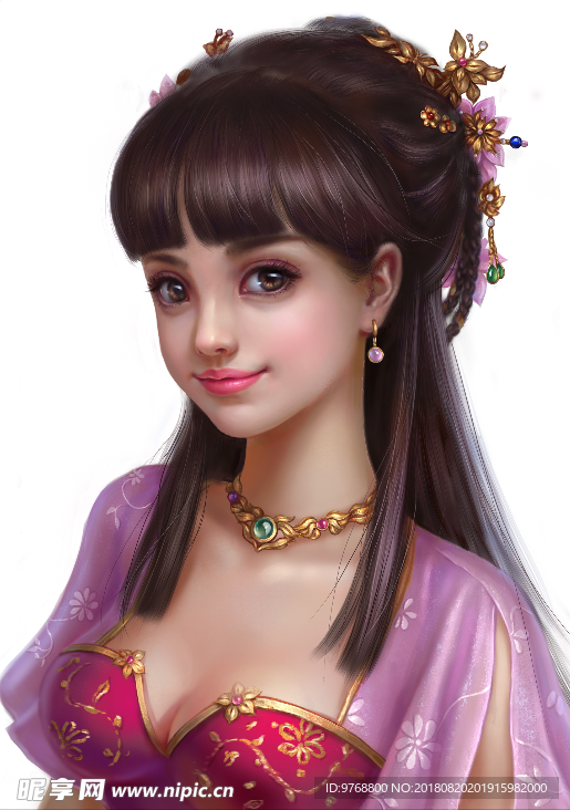 鼠绘美女 倾城 古装 动漫人物