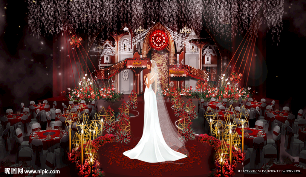 黑红城堡婚礼效果图