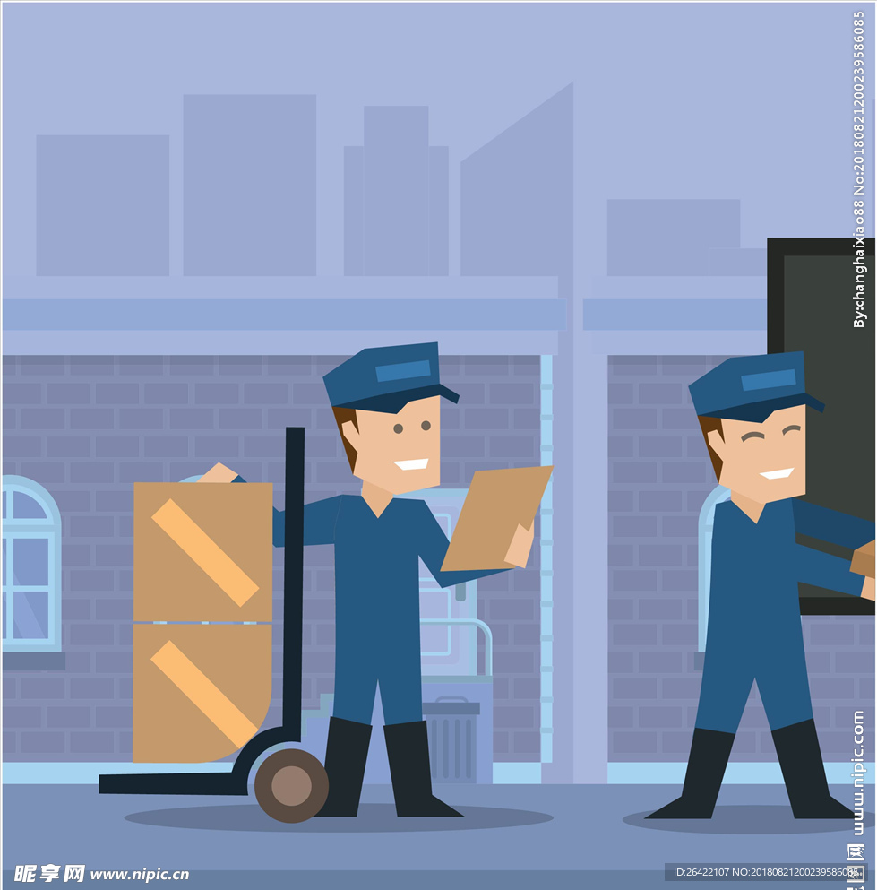 搬家卡通图片