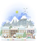 卡通建筑屋子