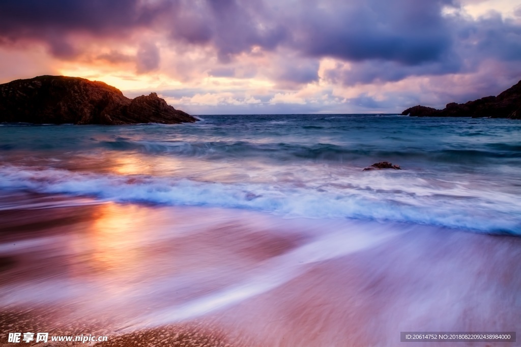 夕阳下的大海风景