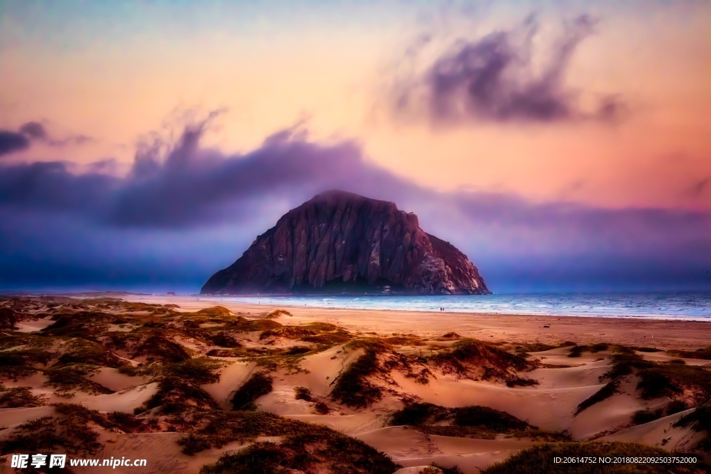 夕阳下的大海风景