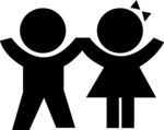 卡通男女孩