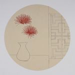 合欢花国画装饰画
