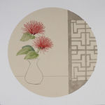 合欢花国画装饰画