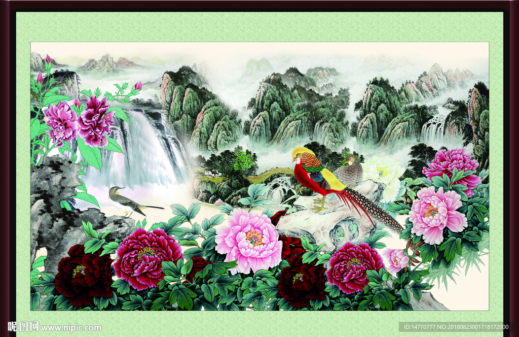 国画牡丹
