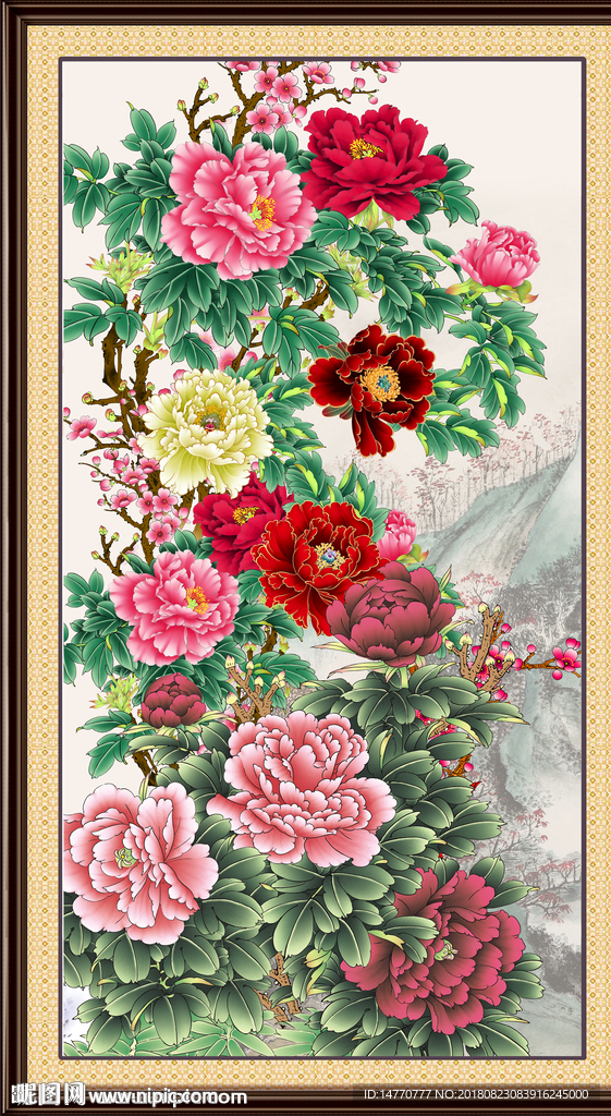国画牡丹