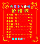 价格表
