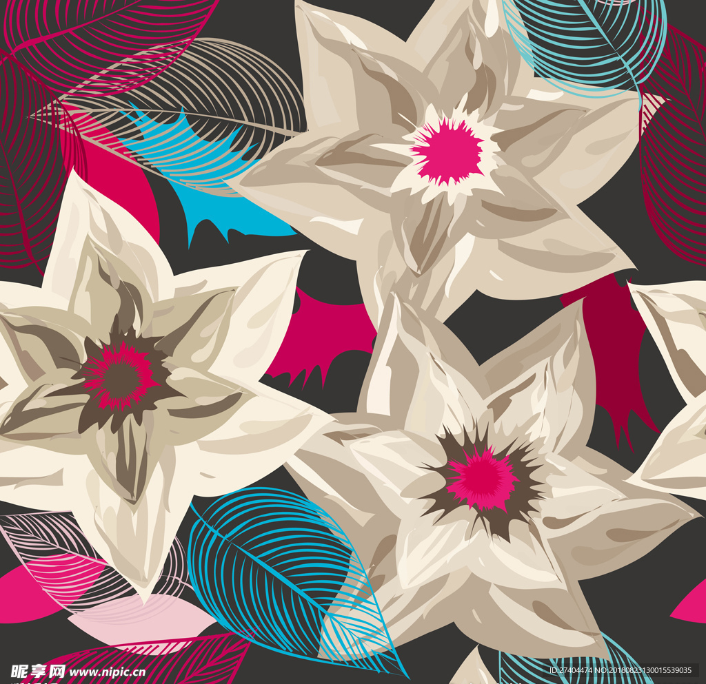 矢量花纹底纹背景墙纸