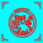 银雉恋菊剪纸