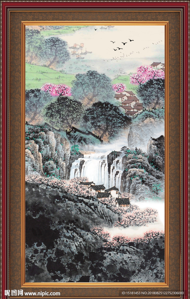 竖幅中国画