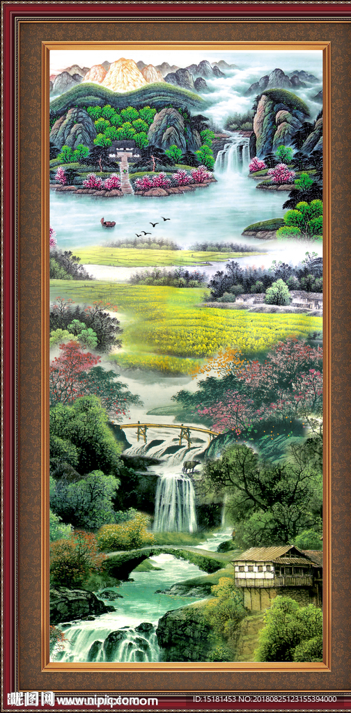 竖幅中国画
