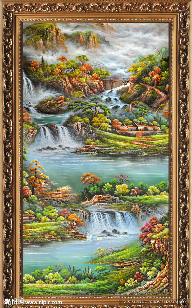 山水风景油画