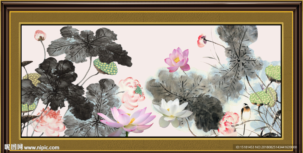 国画荷花