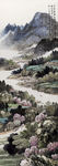新中式 四联挂画 山水画 国画