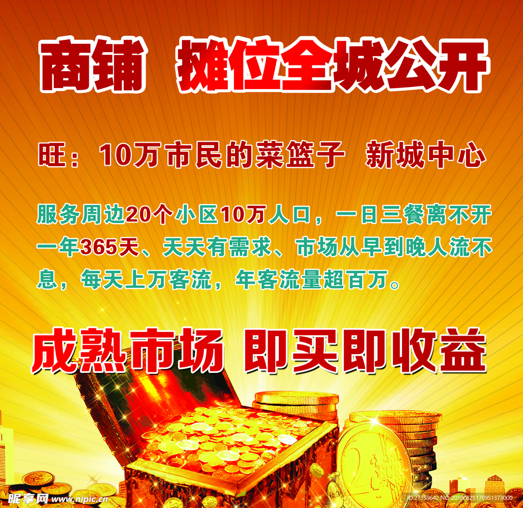 旺铺海报  黄金展板