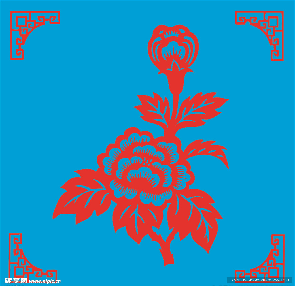 花卉剪纸