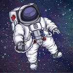 深蓝色太空宇航员