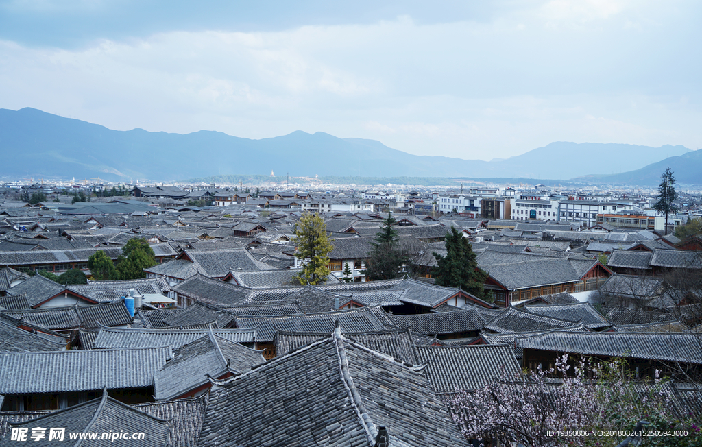 丽江古城 建筑 屋顶