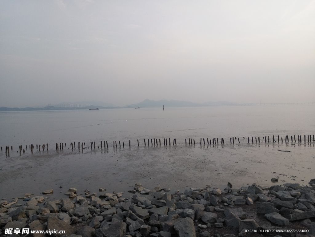 海边 大海 岩石 樵石 天空