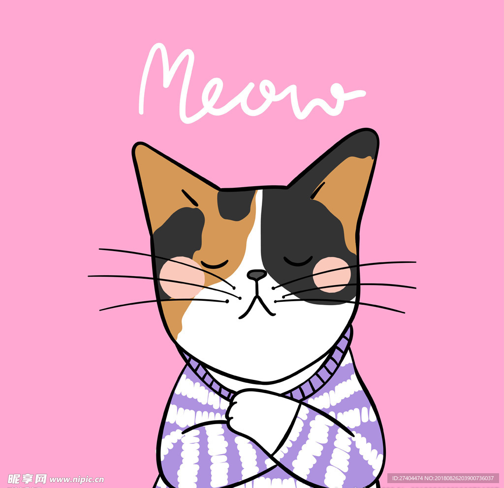 矢量可爱猫猫图片