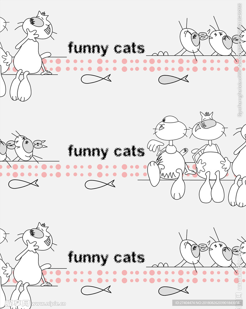 矢量可爱猫猫图片