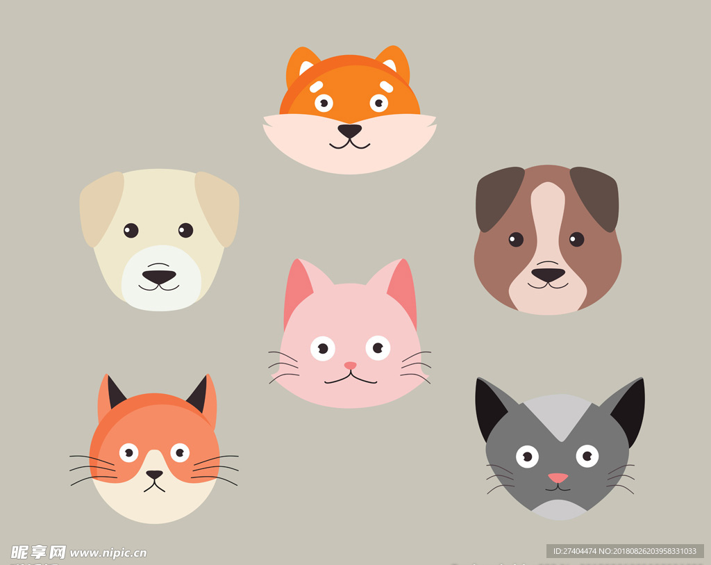 矢量可爱猫猫图片