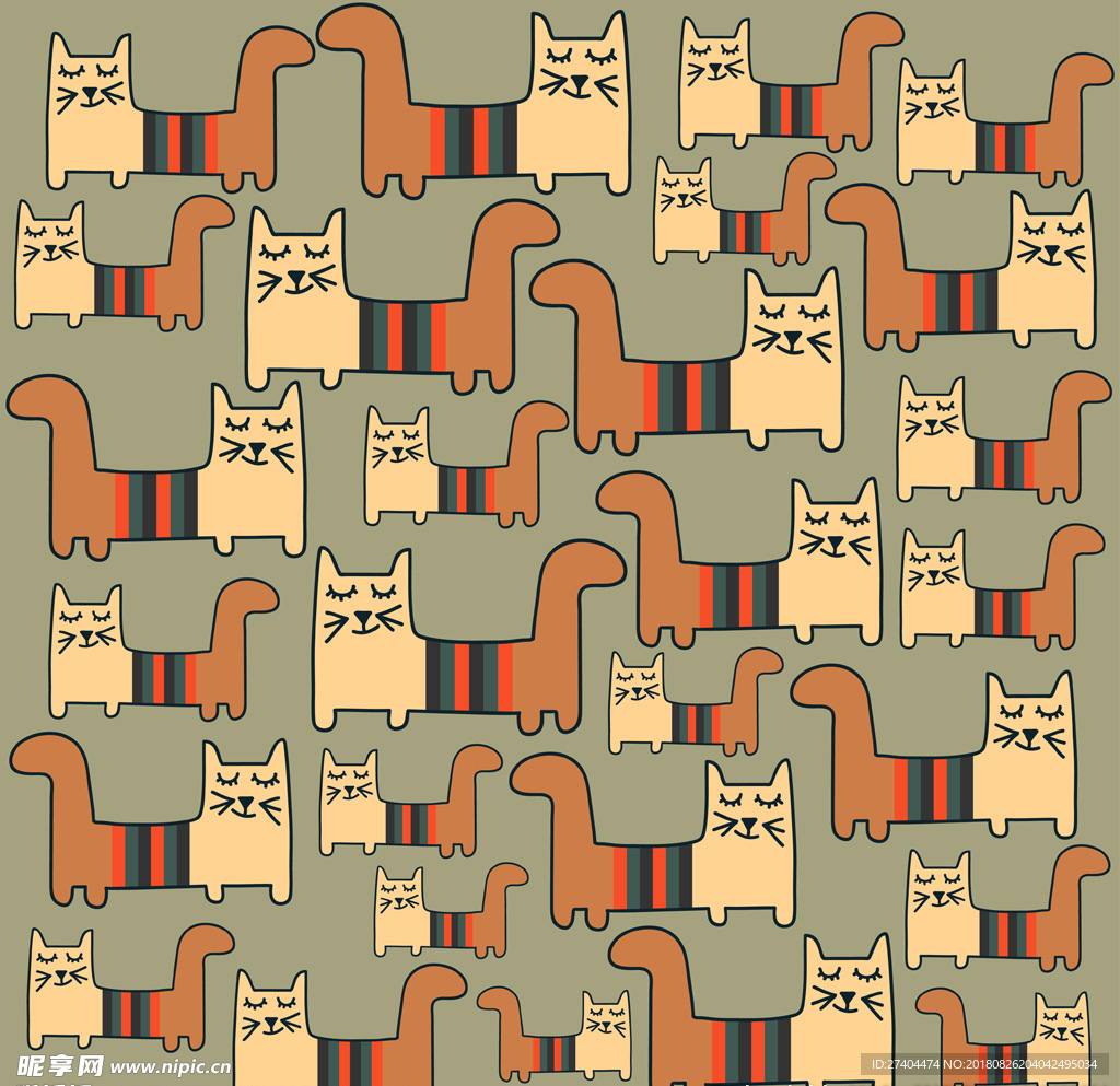 矢量可爱猫猫图片