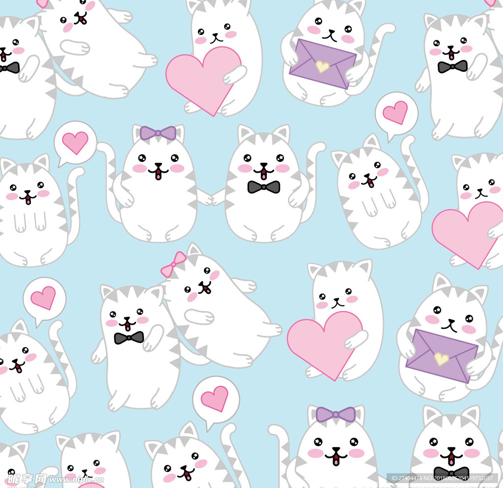 矢量可爱猫猫图片