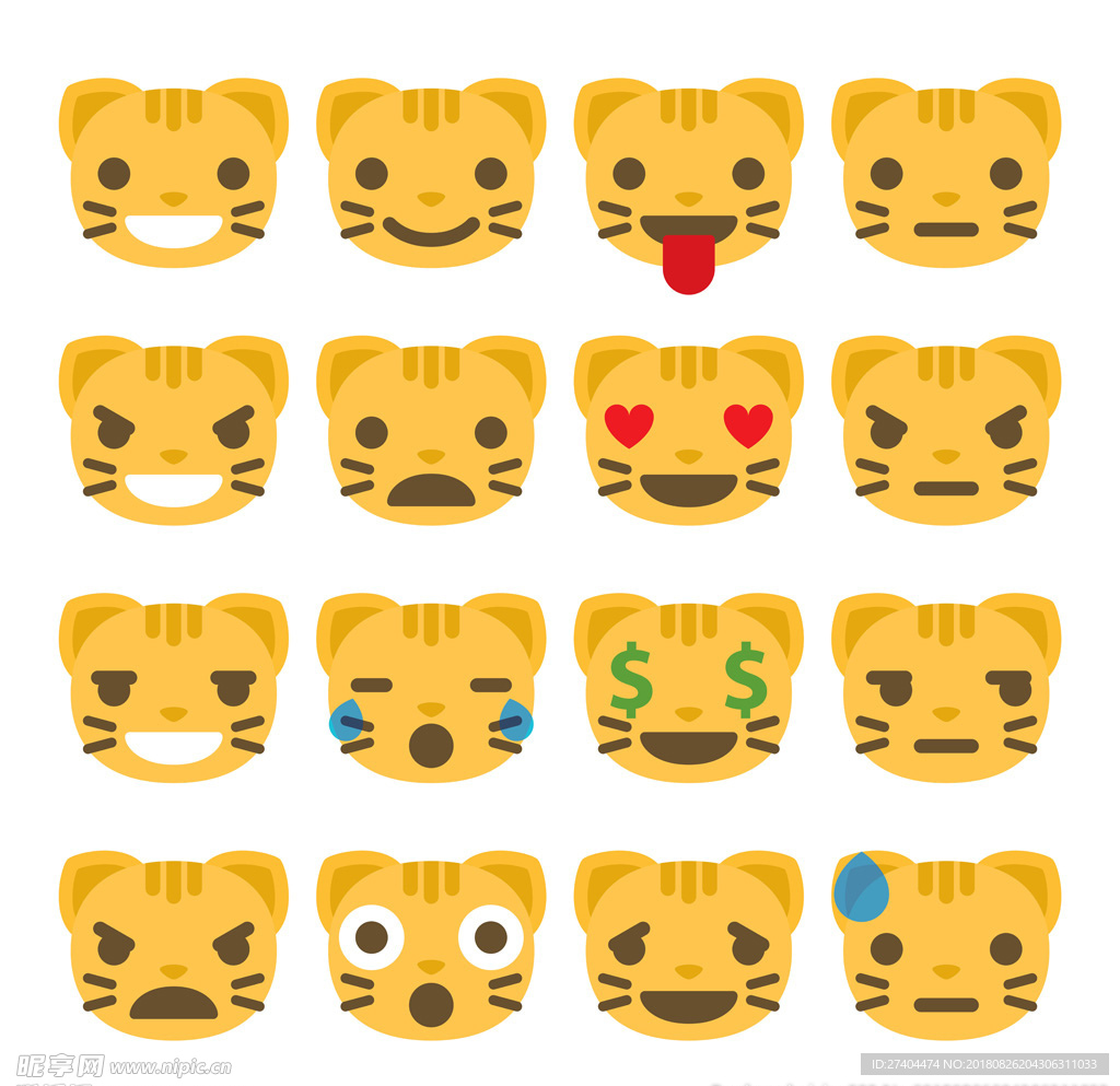 矢量可爱猫猫图片