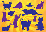 矢量可爱猫猫图片