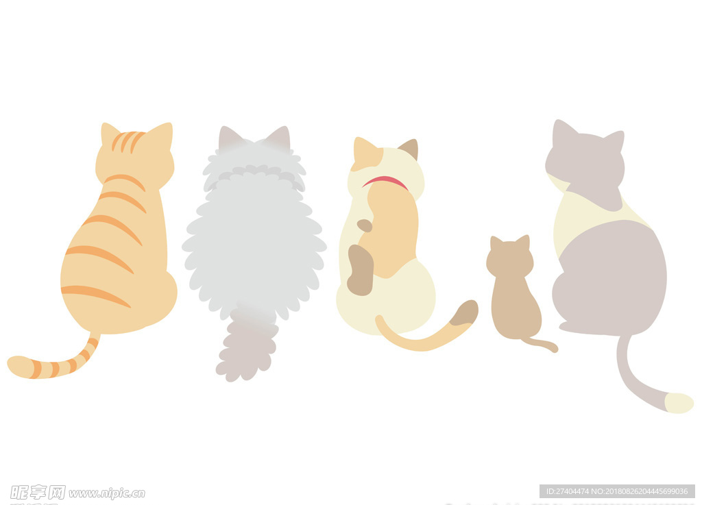 矢量可爱猫猫图片