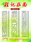 拉面菜单