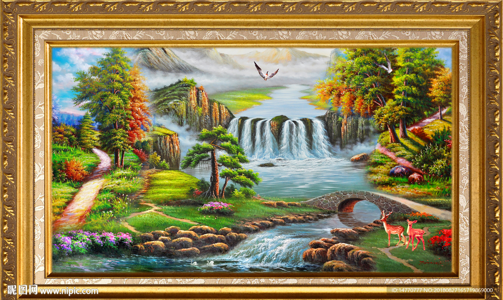 山水风景油画